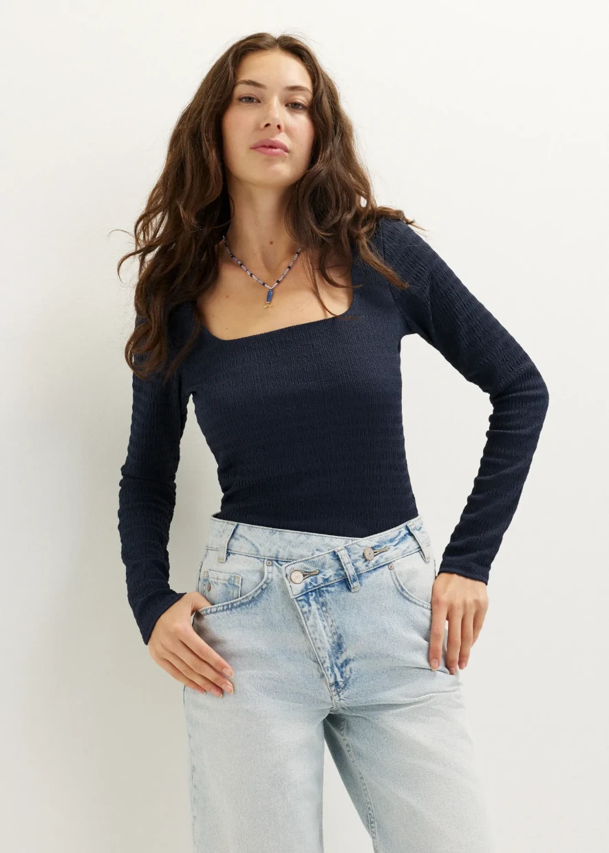 Picture of Square Neck Long Sleeve Shirt
