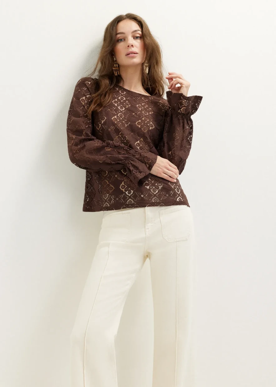 Picture of Diamond Lace Ruffle Top