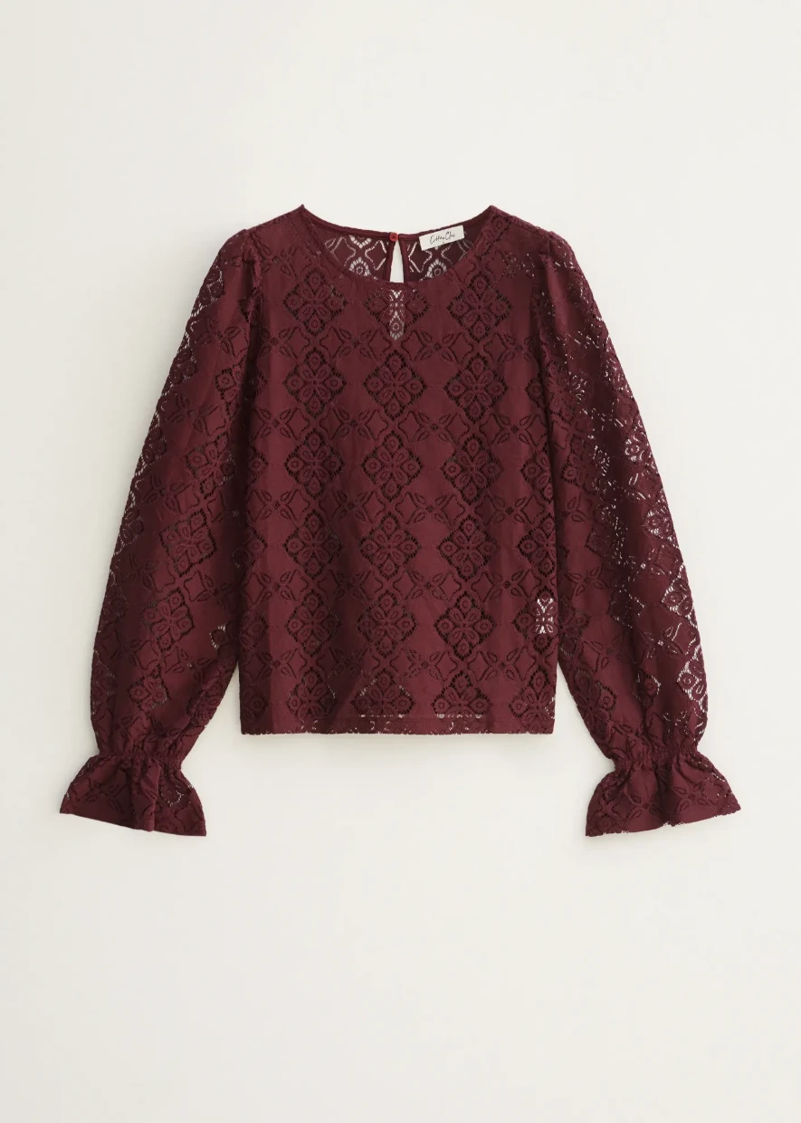 Picture of Diamond Lace Ruffle Top