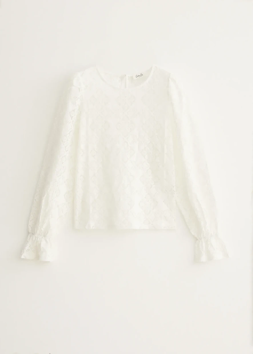 Picture of Diamond Lace Ruffle Top