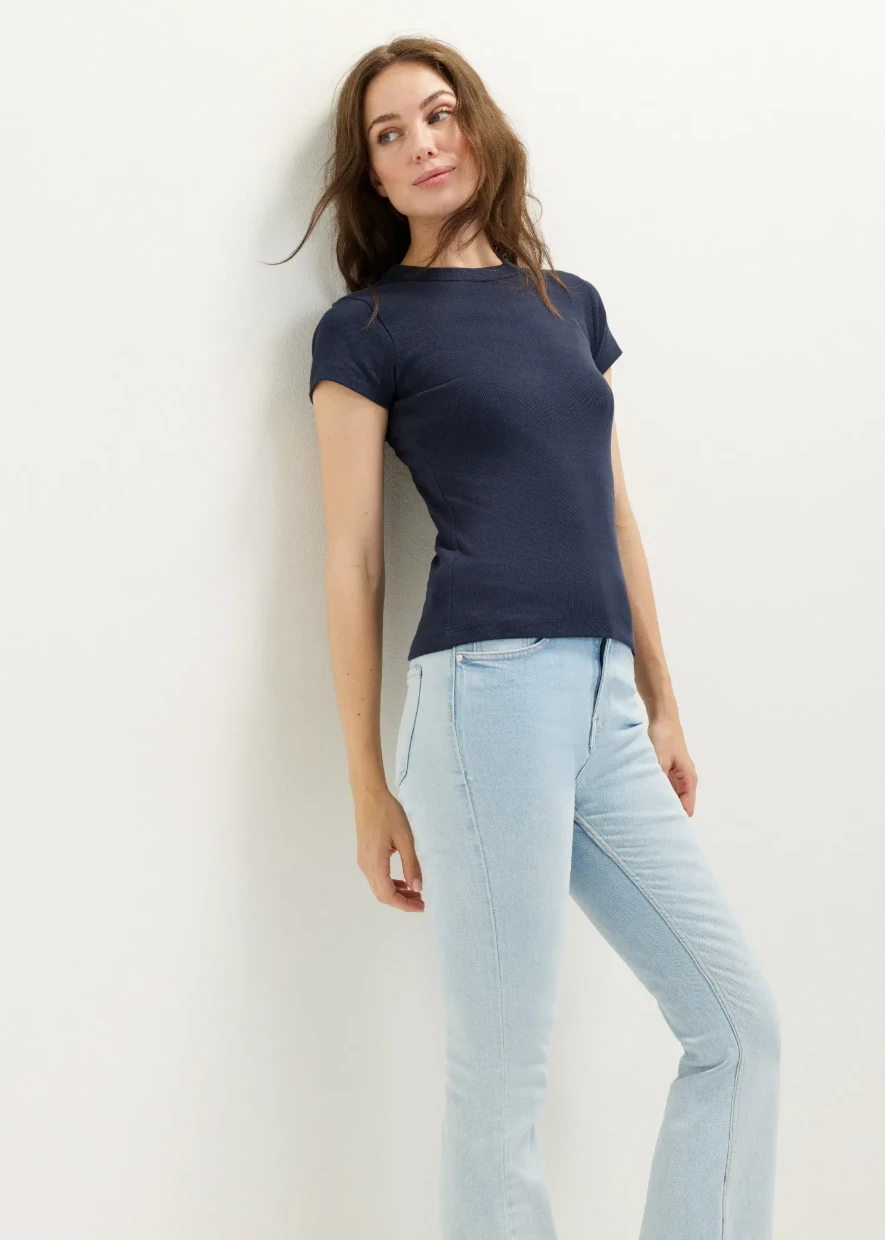 Picture of Ribbed Structure T-Shirt