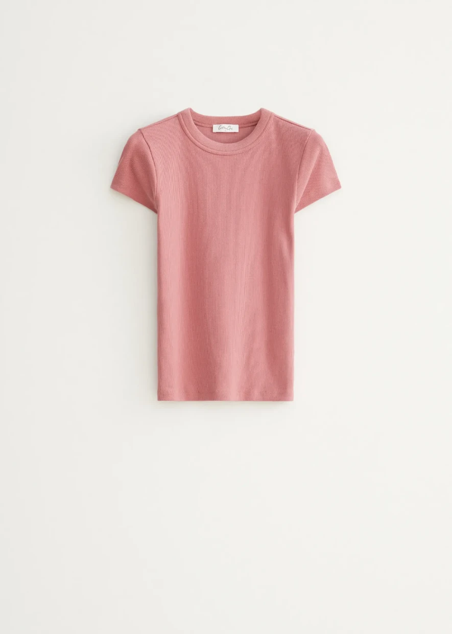 Picture of Ribbed Structure T-Shirt