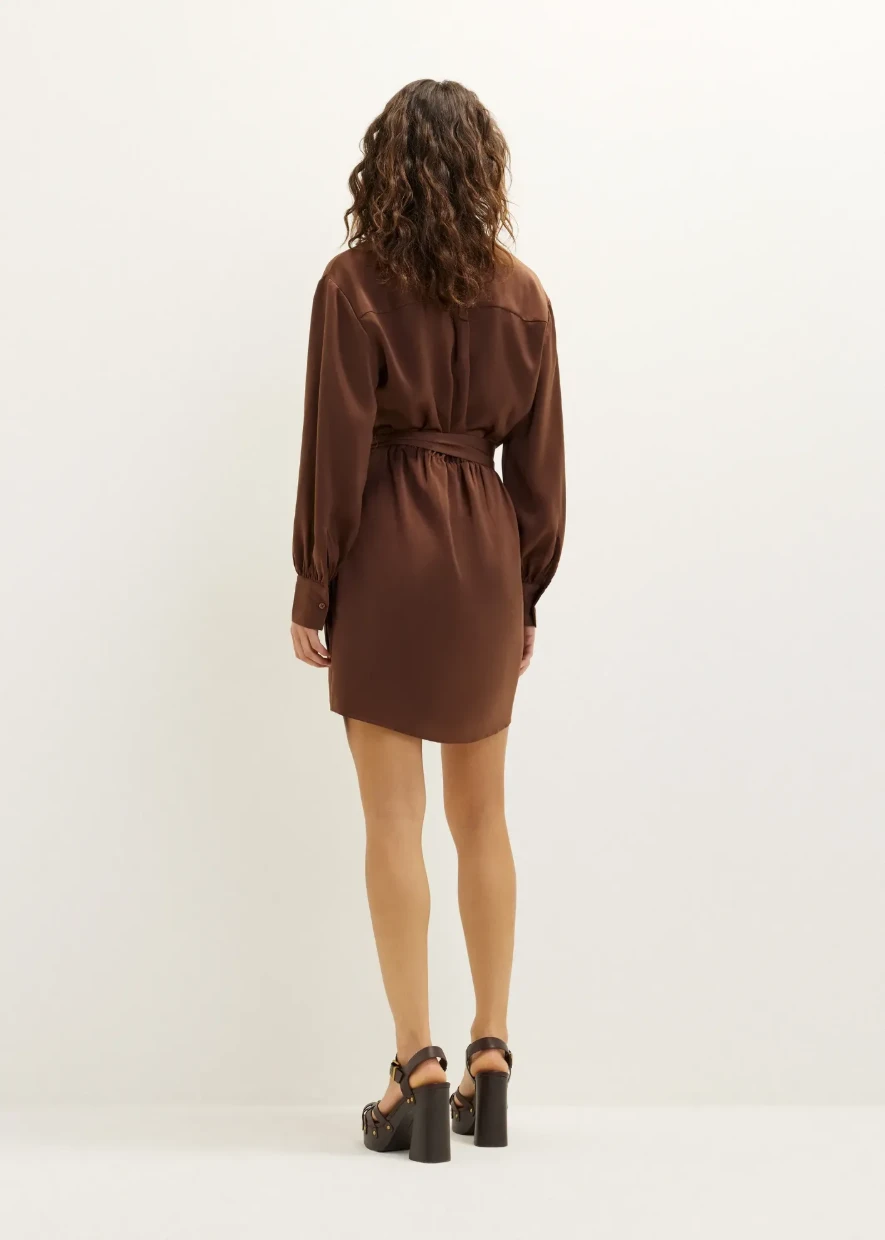 Picture of Satin Wrap Mini Dress