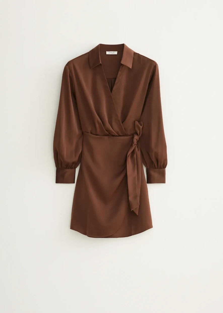 Picture of Satin Wrap Mini Dress
