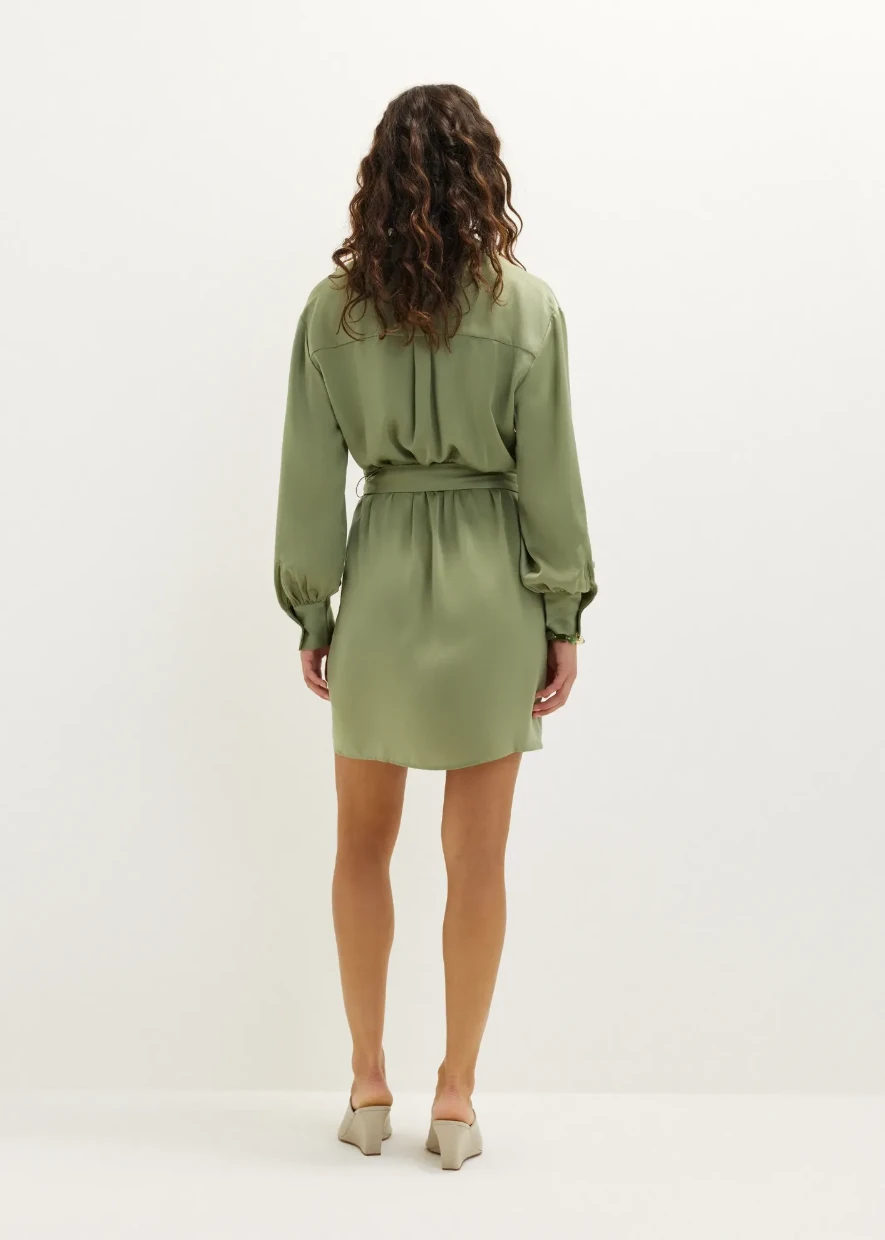 Picture of Satin Wrap Mini Dress