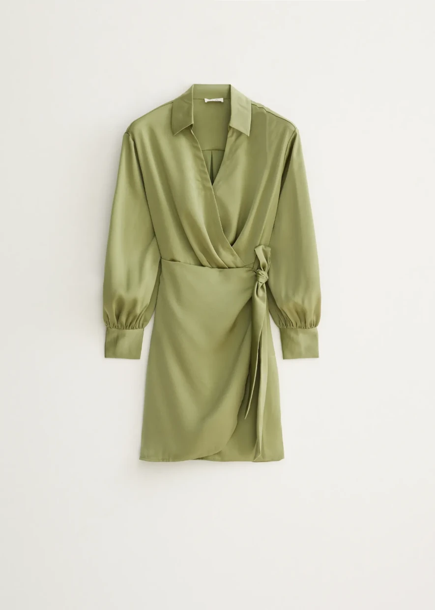 Picture of Satin Wrap Mini Dress