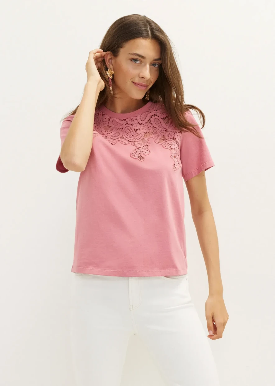 Picture of Lace Detail T-Shirt