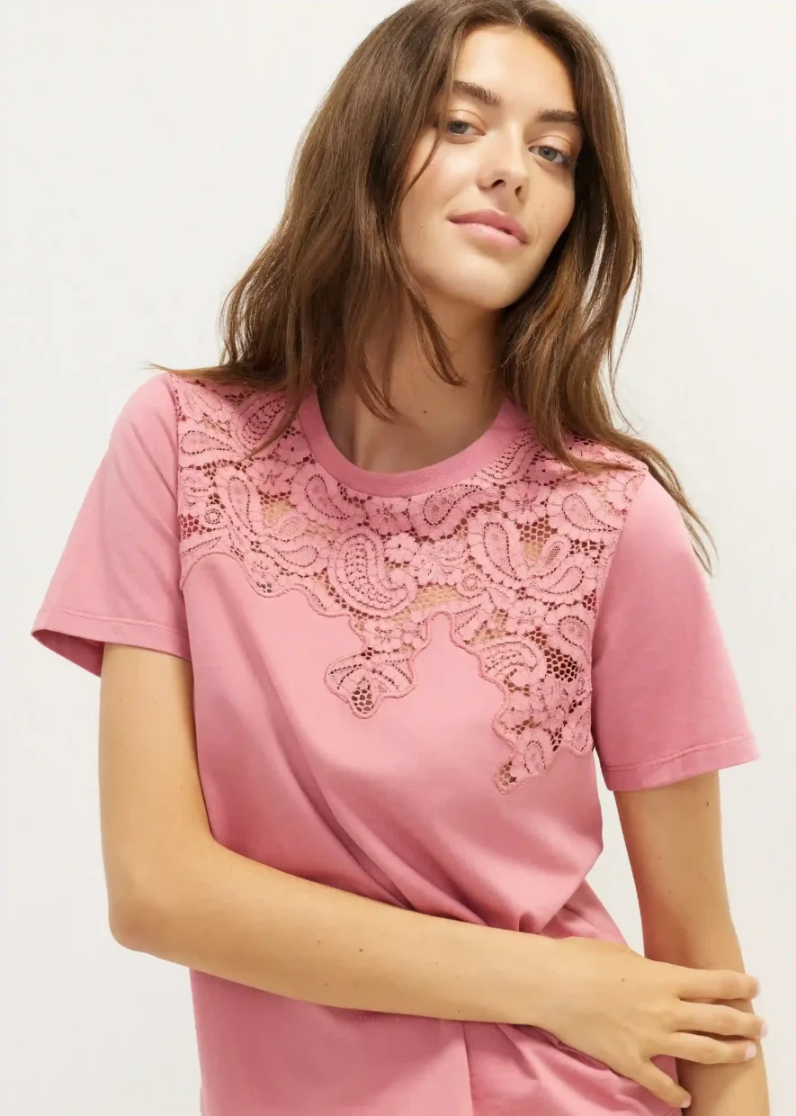 Picture of Lace Detail T-Shirt