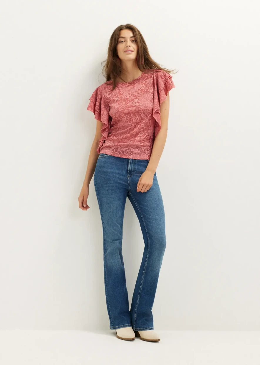 Picture of Ruffled Jacquard T-Shirt