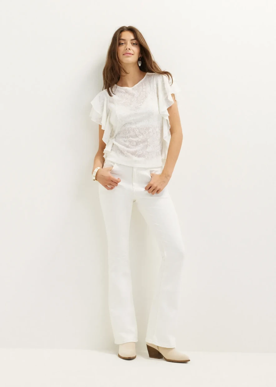 Picture of Ruffled Jacquard T-Shirt