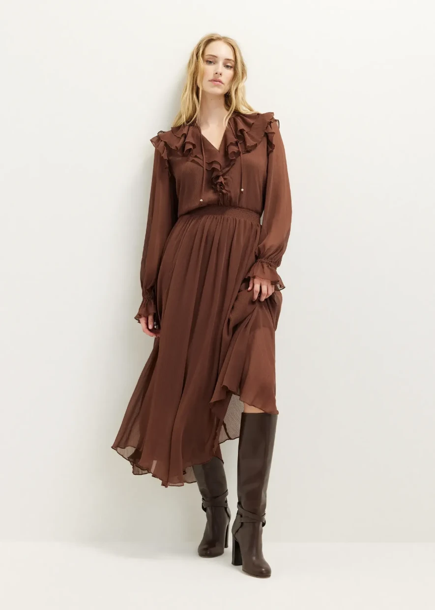 Picture of Ruffled Chiffon Maxi Dress