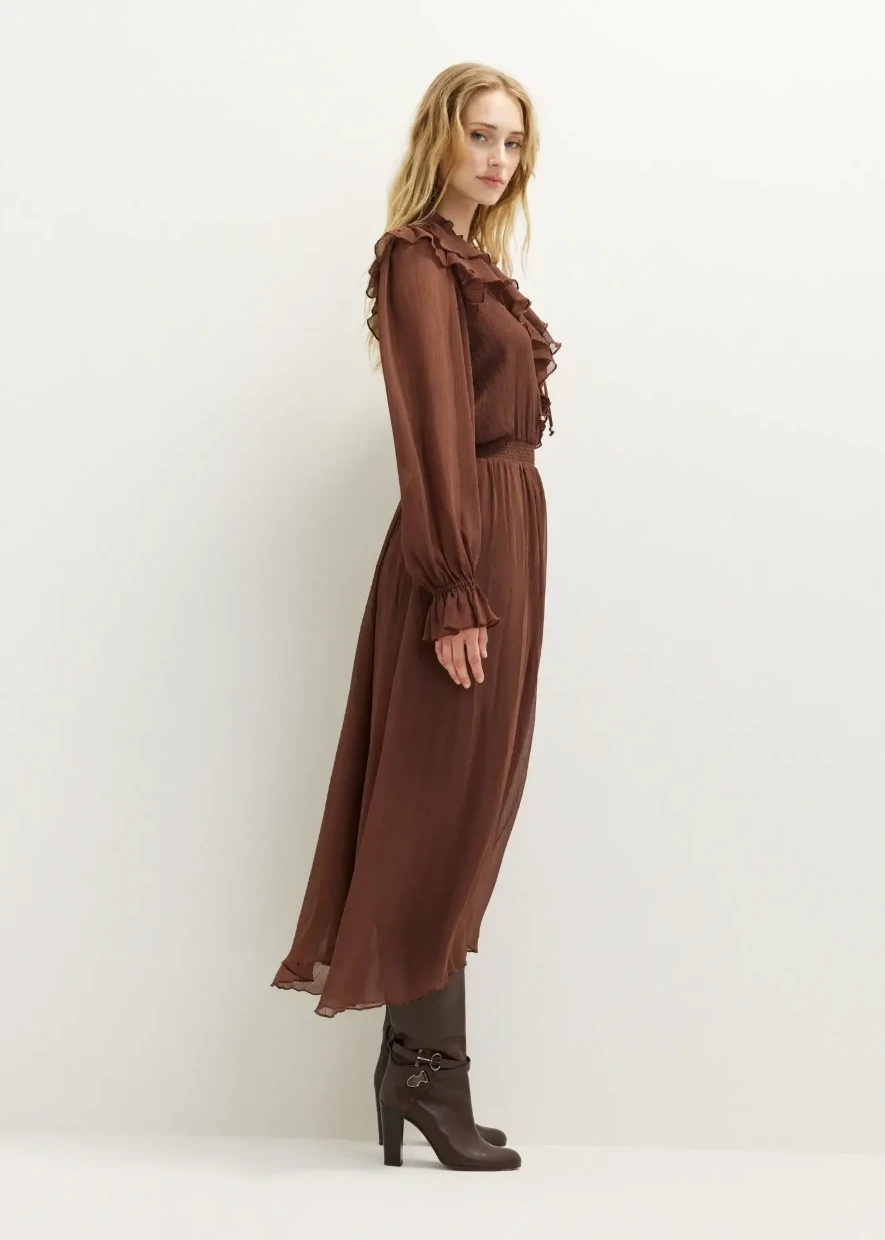 Picture of Ruffled Chiffon Maxi Dress