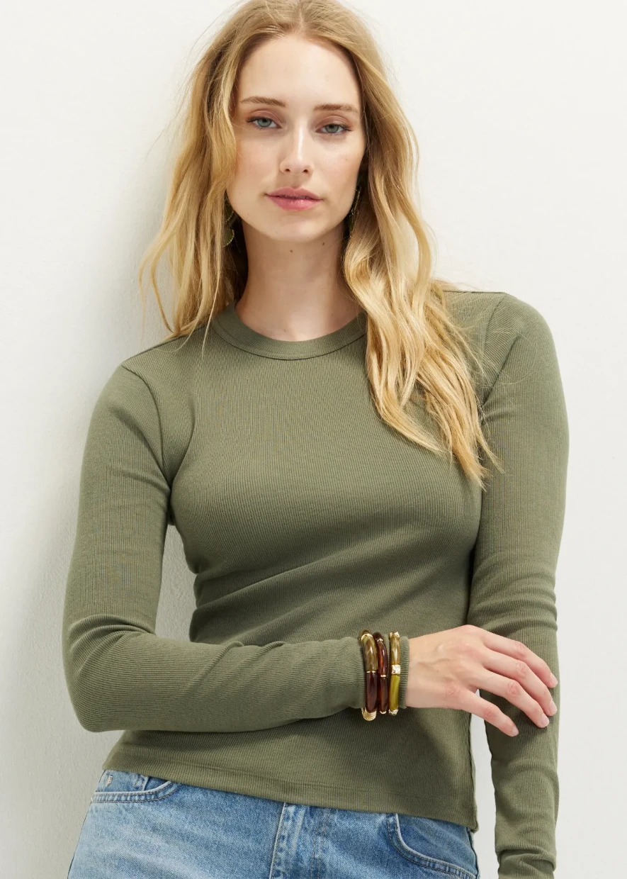 Picture of Ribbed Long-Sleeve T-Shirt
