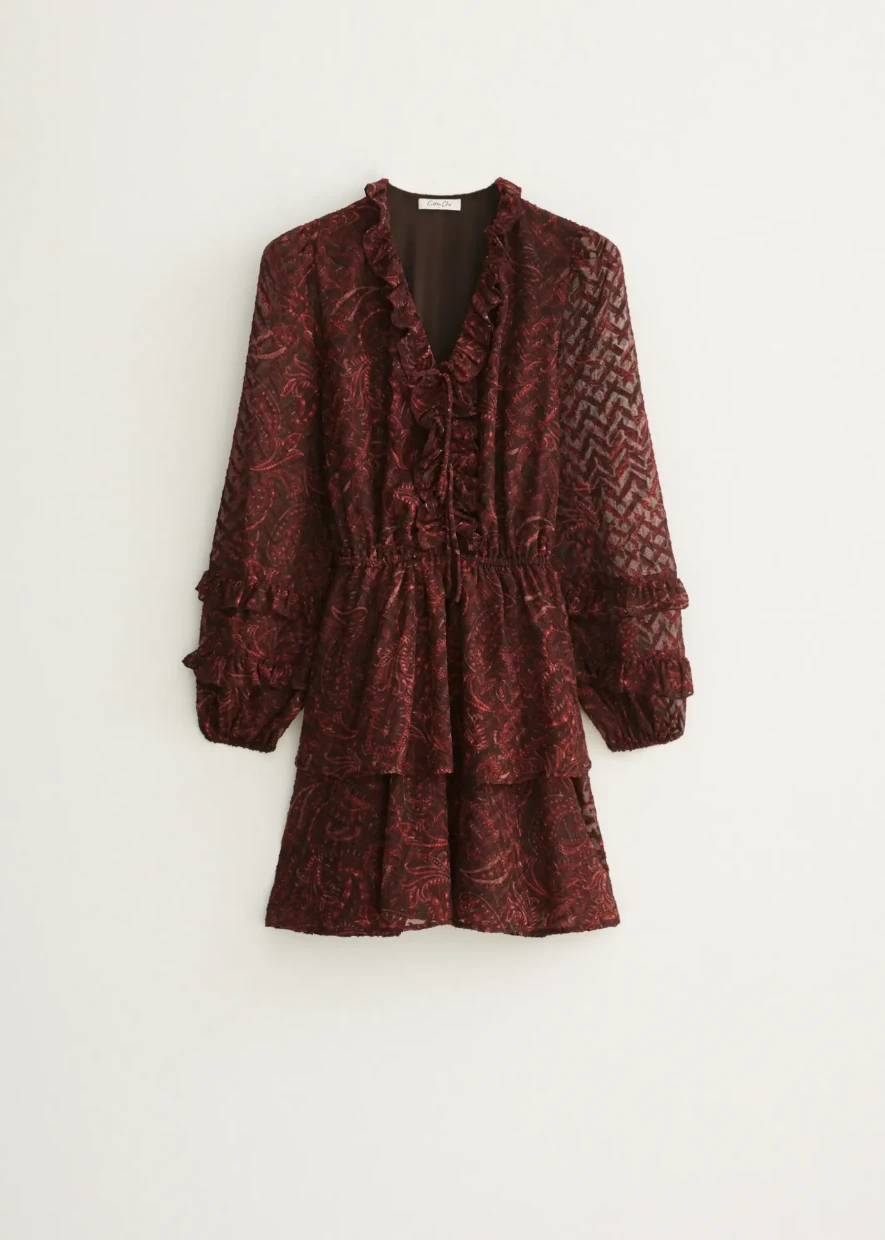 Picture of Printed Ruffle Mini Dress