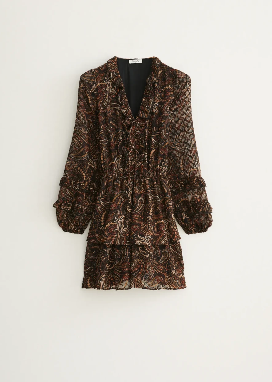 Picture of Printed Ruffle Mini Dress