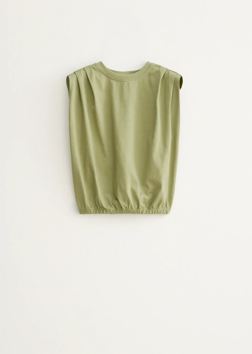 Picture of T-shirt with Ruffled Shoulder Detail