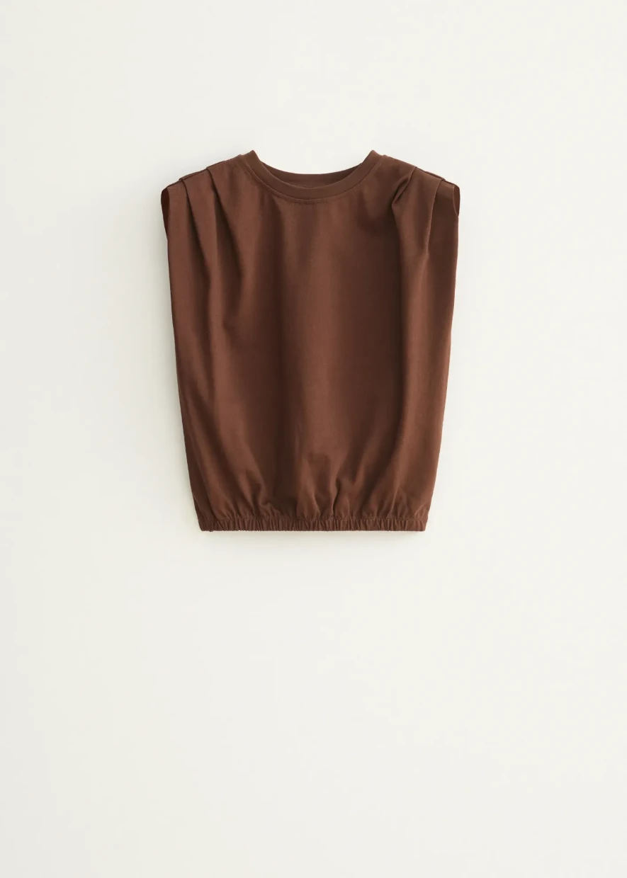 Picture of T-shirt with Ruffled Shoulder Detail