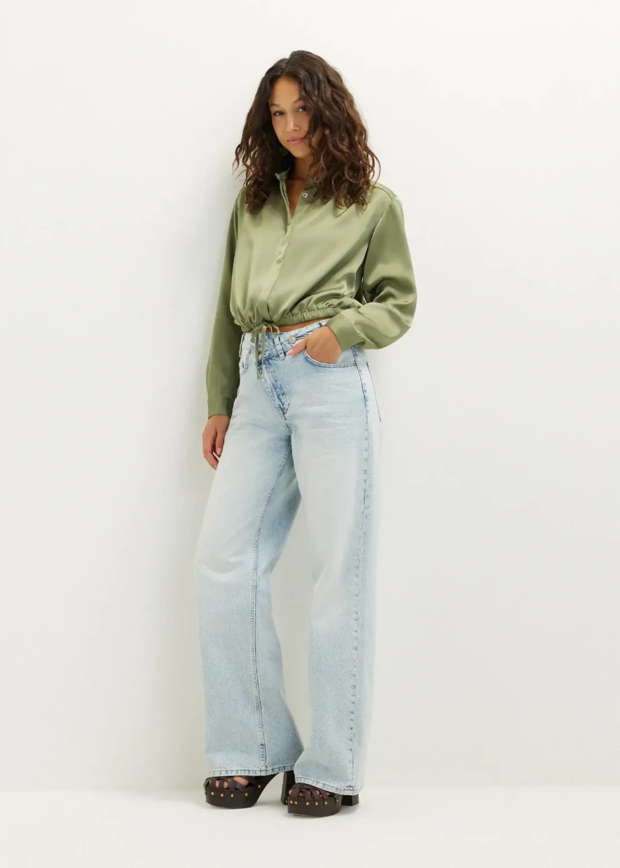 Picture of Satin blouse with drawstring