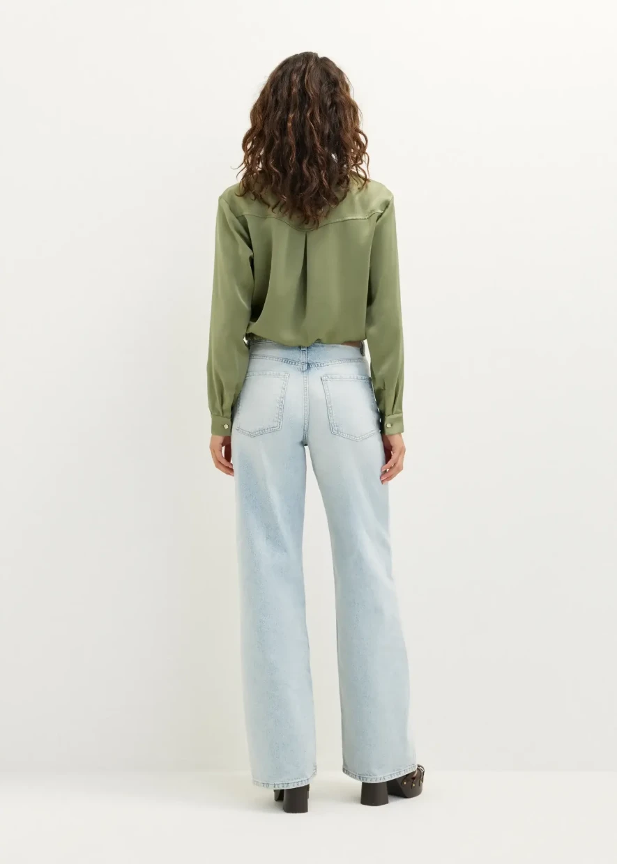 Picture of Satin blouse with drawstring