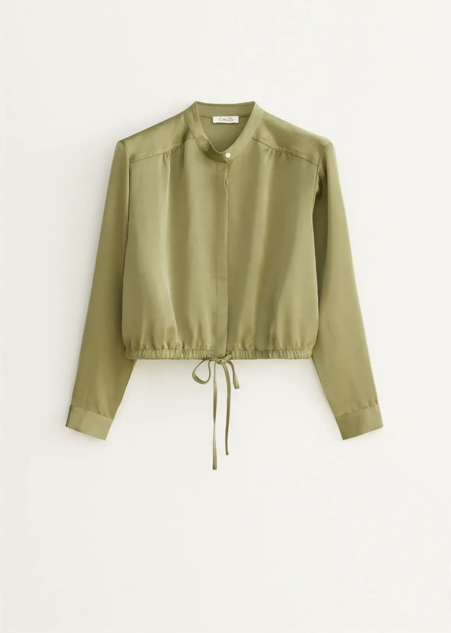 Picture of Satin blouse with drawstring