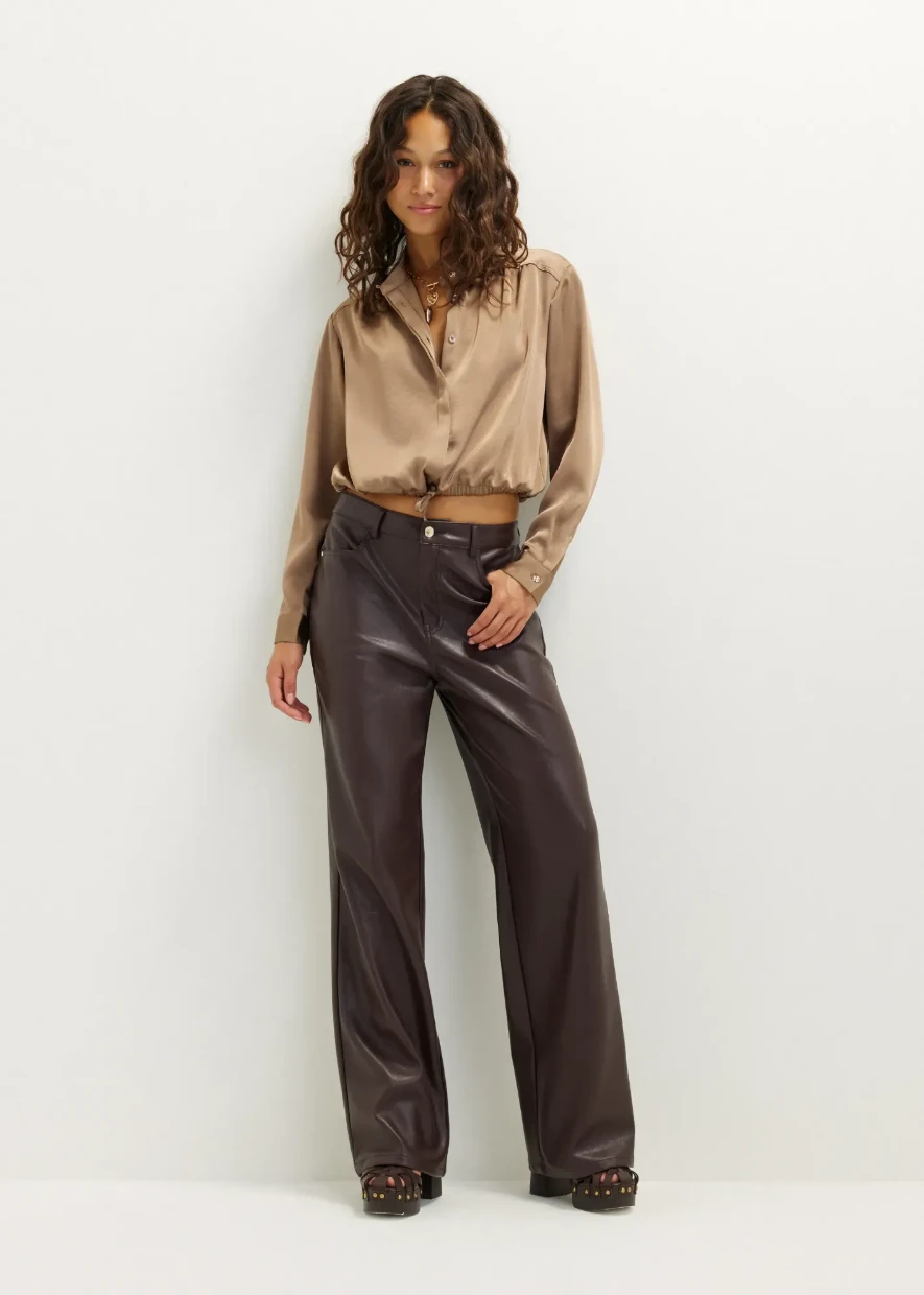 Picture of Satin blouse with drawstring