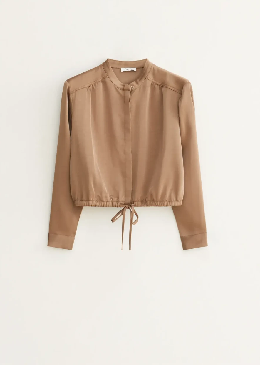 Picture of Satin blouse with drawstring