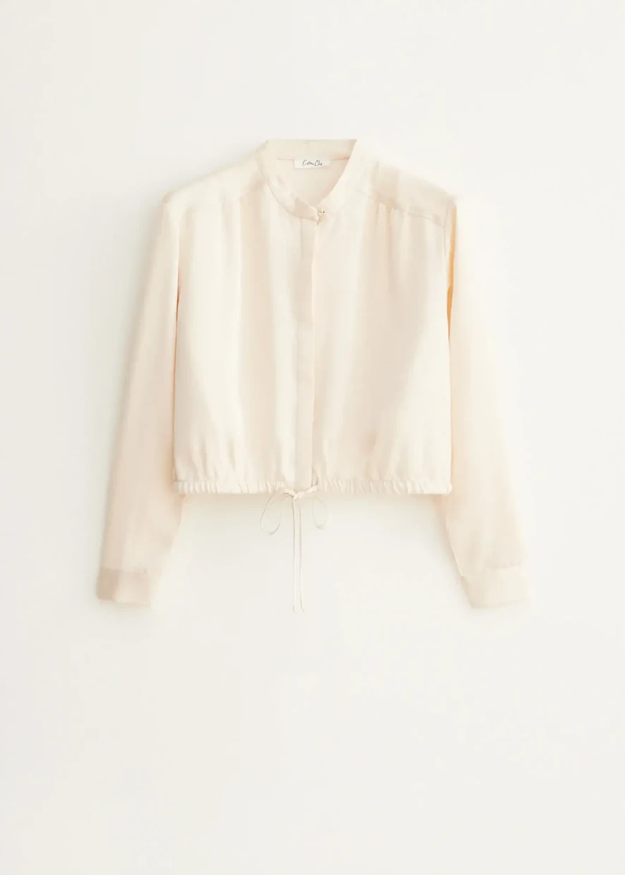 Picture of Satin blouse with drawstring