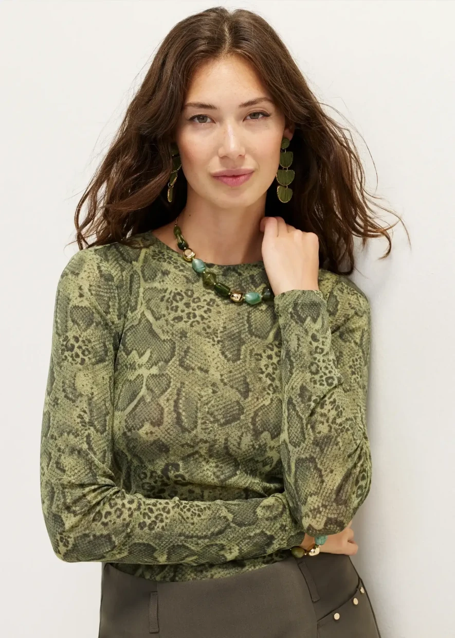 Picture of Mesh Print Top
