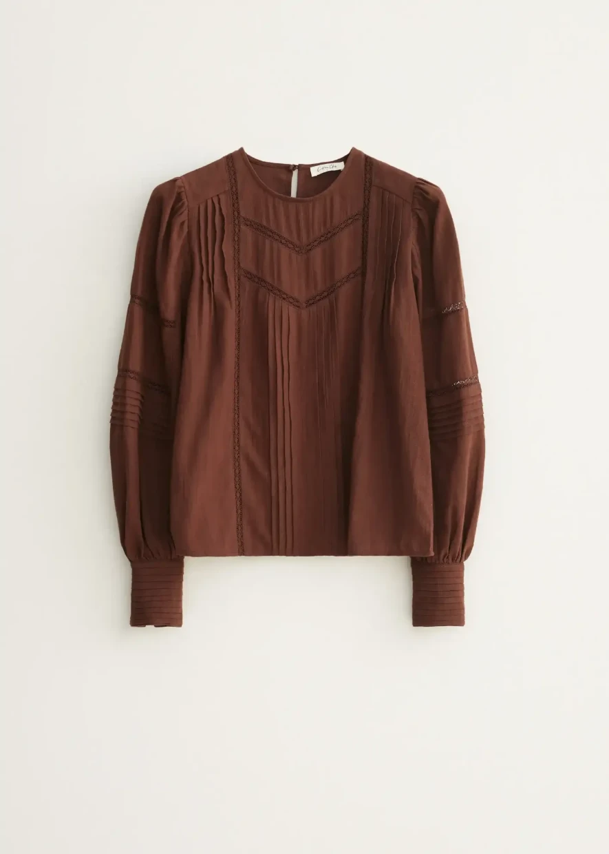 Picture of Embroidered Pintuck Top