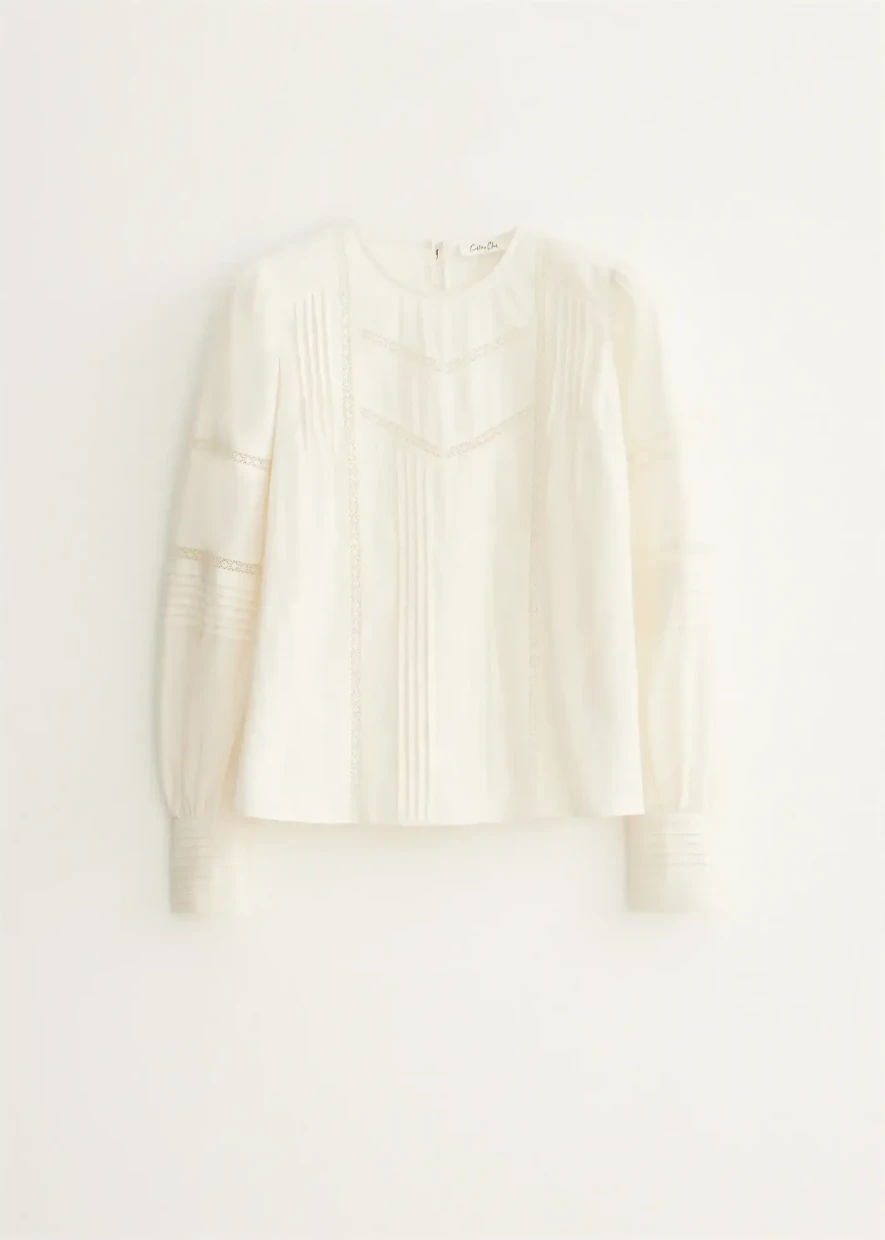 Picture of Embroidered Pintuck Top