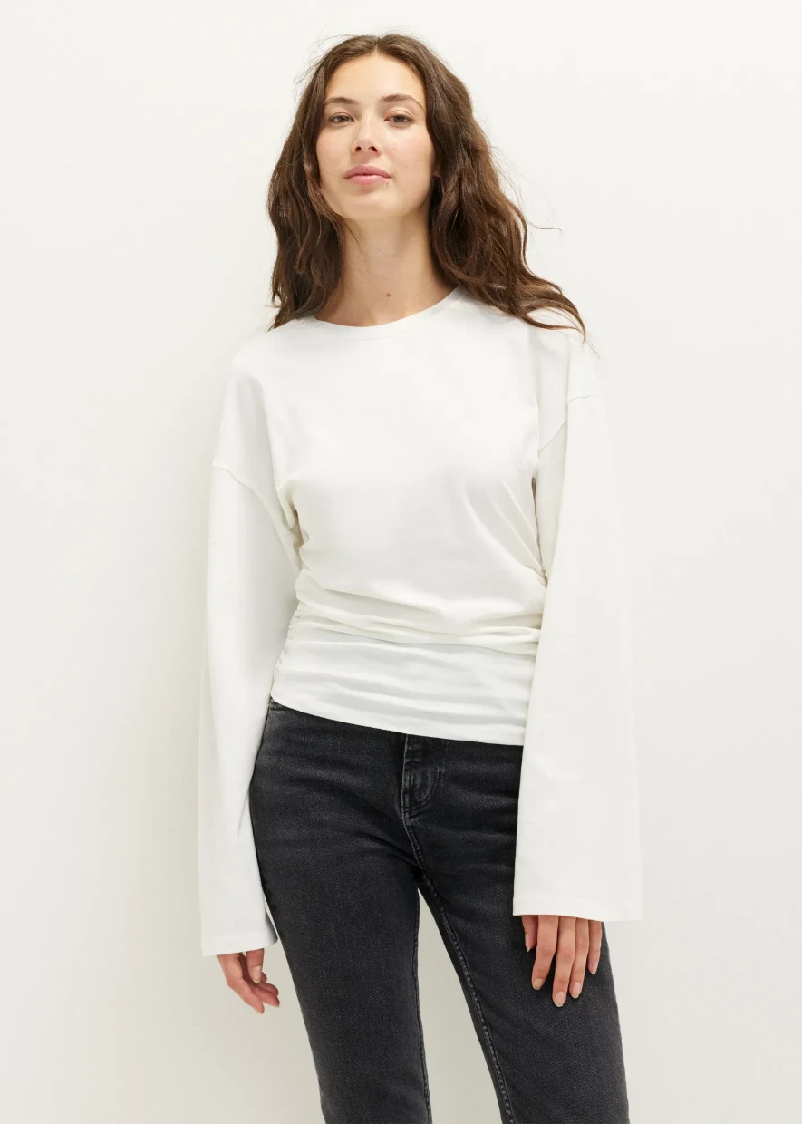 Picture of Long-Sleeve Shirt with Side Pleat Detail