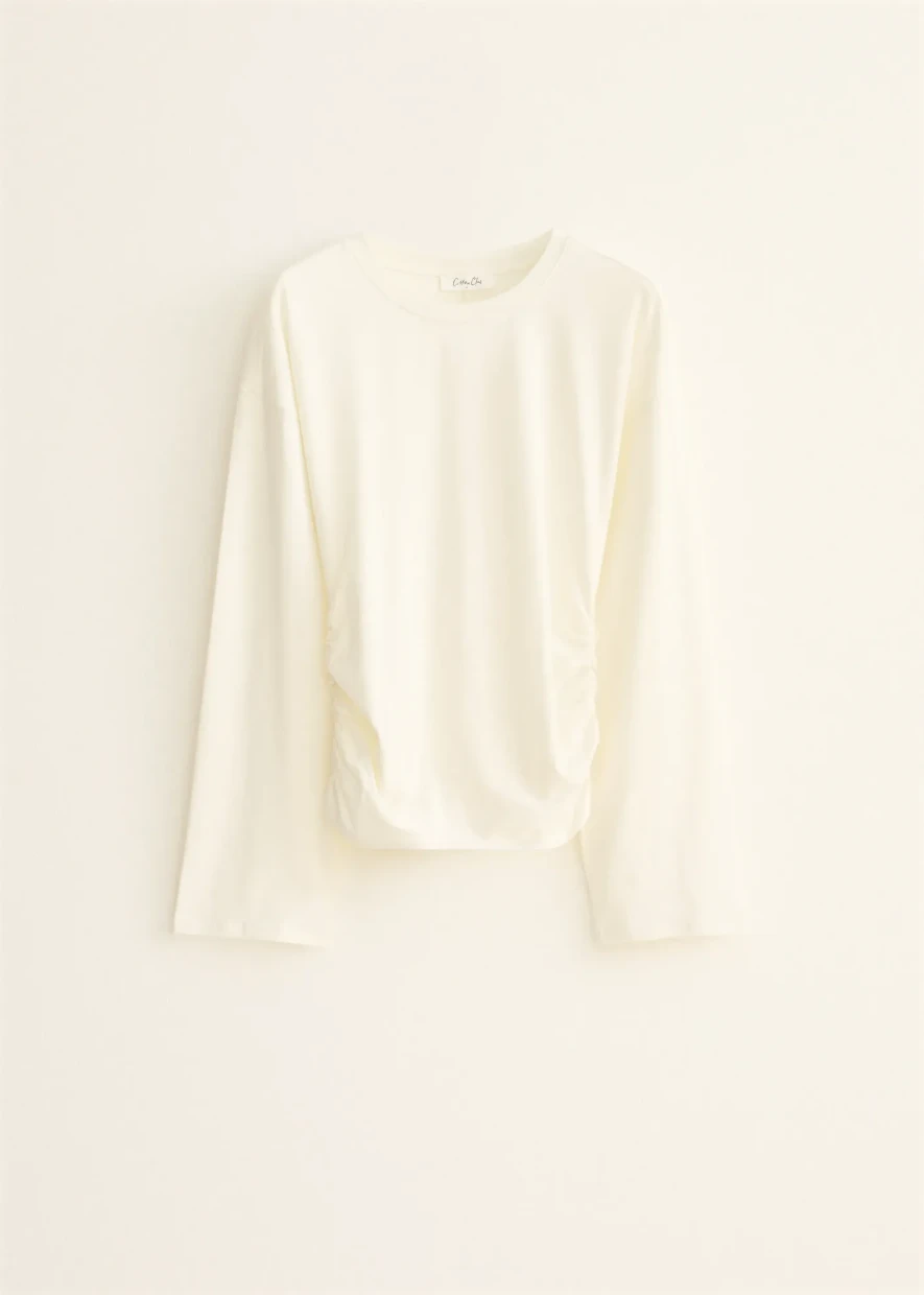 Picture of Long-Sleeve Shirt with Side Pleat Detail