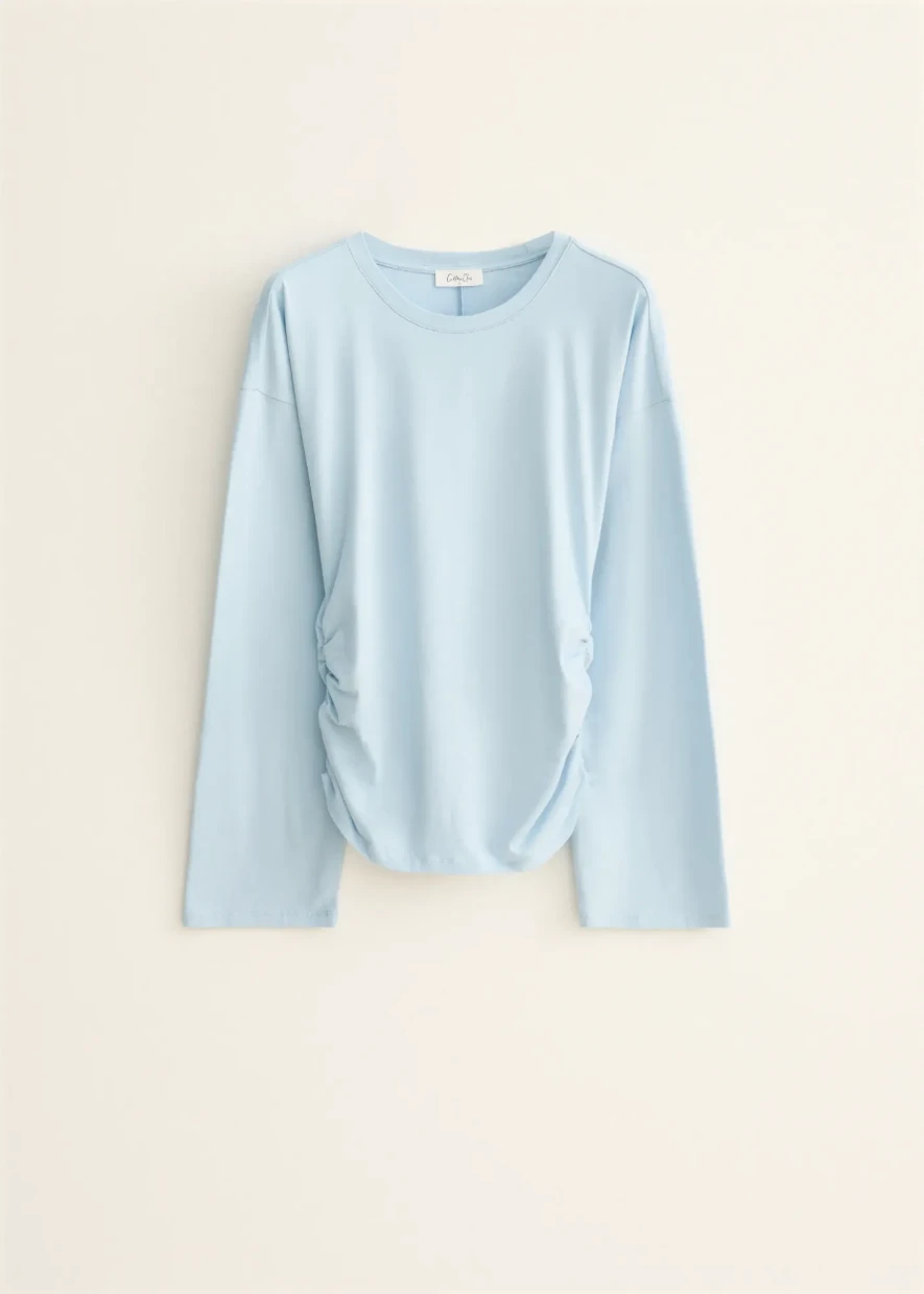 Picture of Long-Sleeve Shirt with Side Pleat Detail
