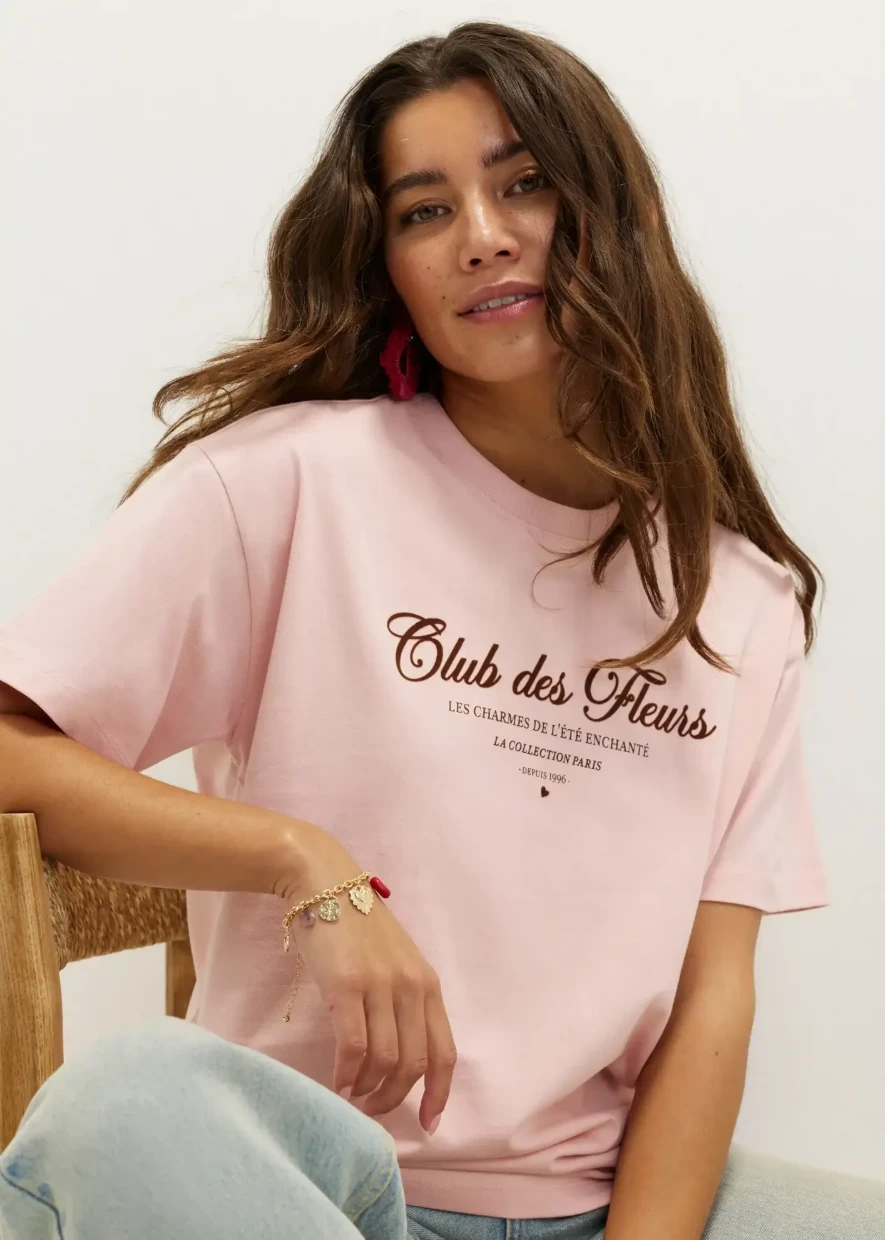 Picture of Graphic Text Print T-Shirt