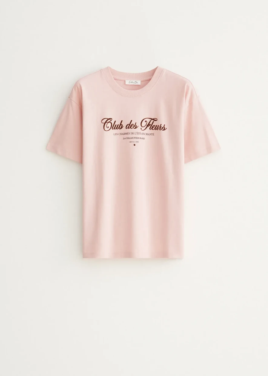 Picture of Graphic Text Print T-Shirt