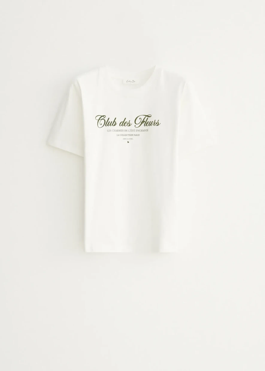 Picture of Graphic Text Print T-Shirt