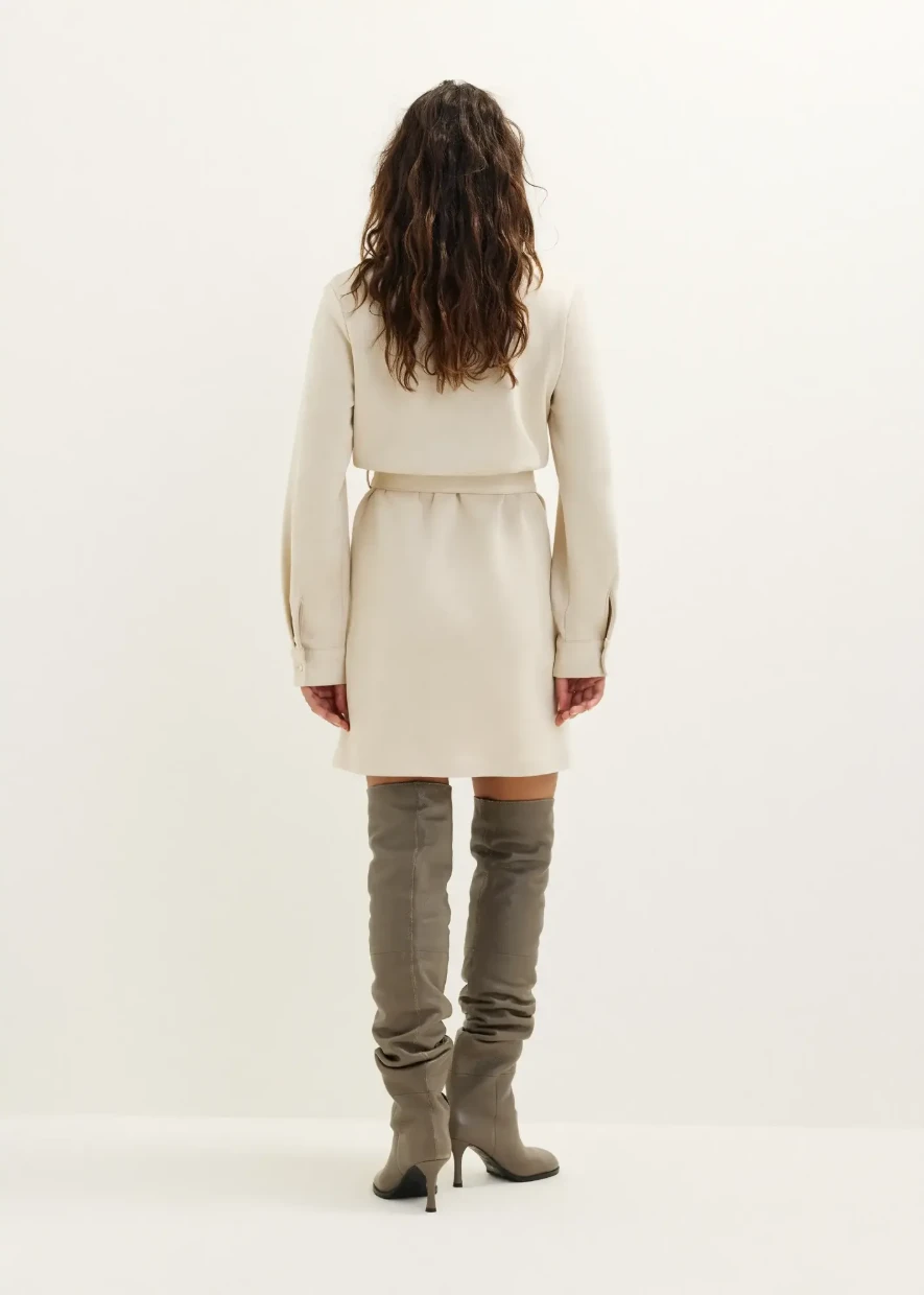 Picture of Belted Suede Shirt Dress