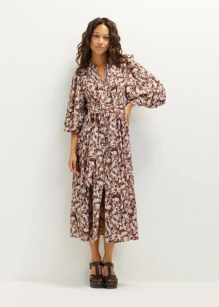 Picture of Midi Balloon Sleeve Dress