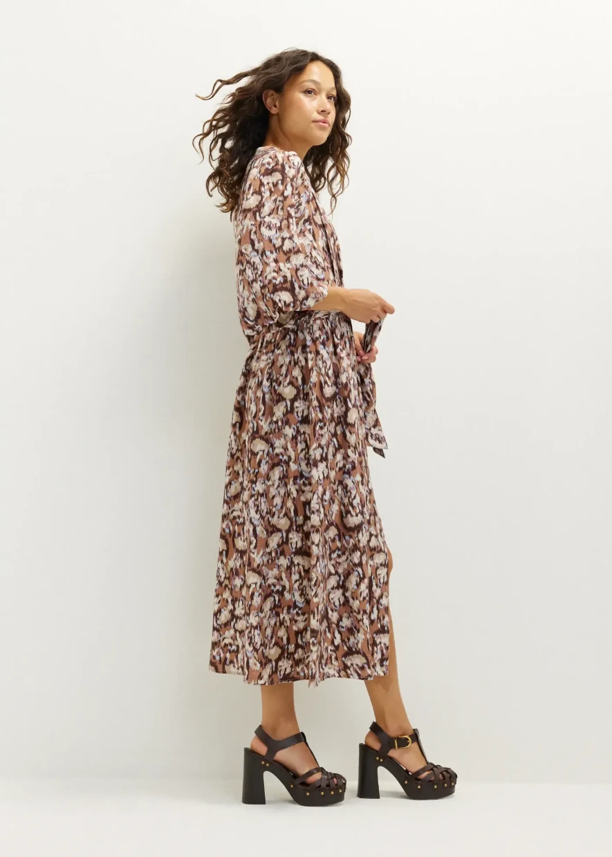 Picture of Midi Balloon Sleeve Dress