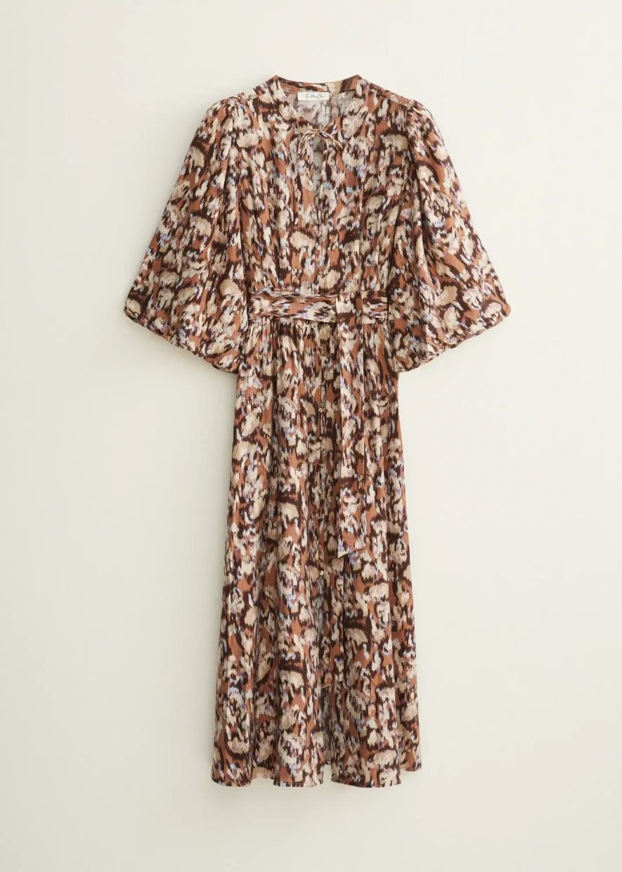 Picture of Midi Balloon Sleeve Dress