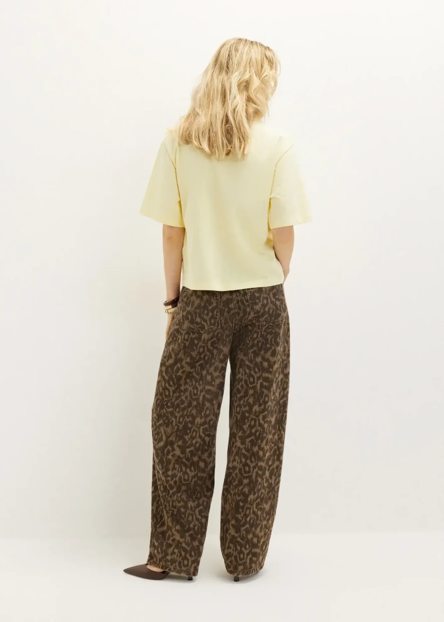 Picture of Leopard Print Barrel Jeans