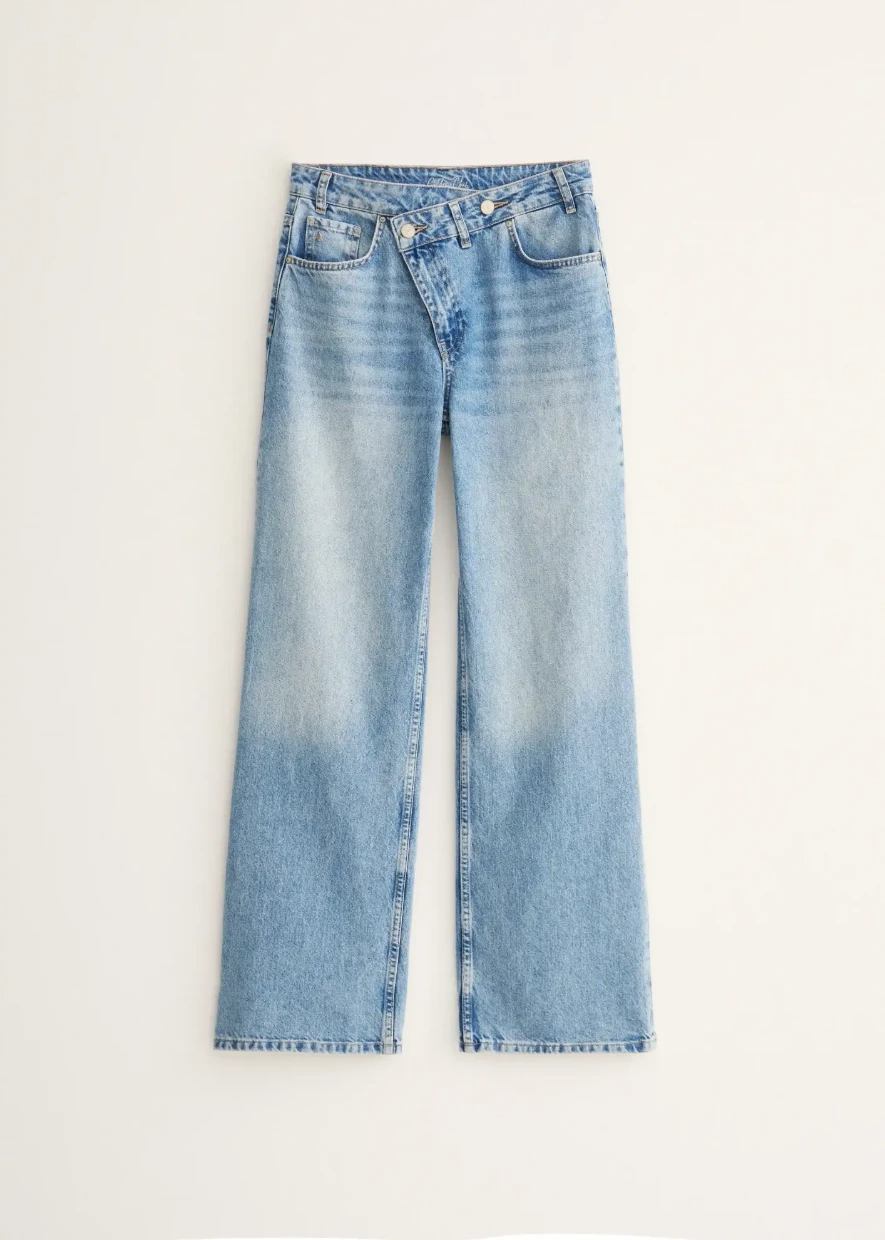 Picture of Asymmetric Wide Leg Jeans