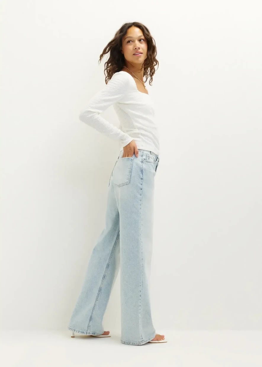 Picture of Asymmetric Wide Leg Jeans