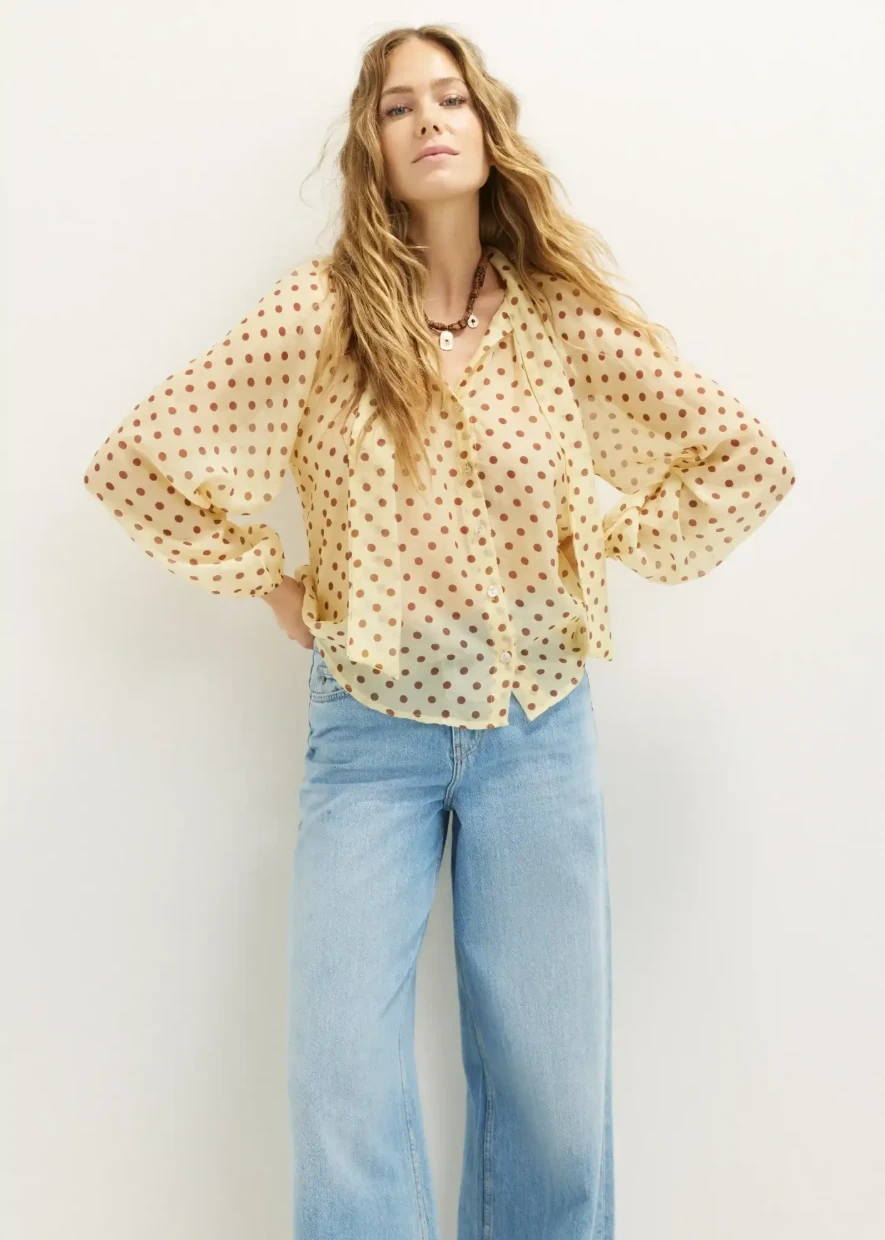 Picture of Polka dot blouse with bow