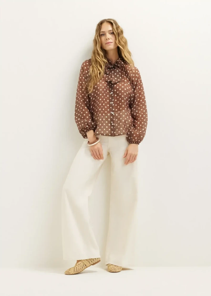 Picture of Polka dot blouse with bow