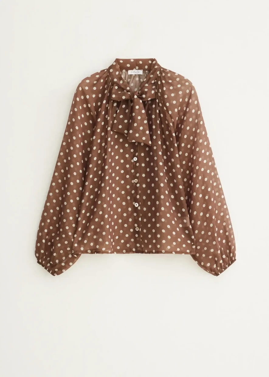 Picture of Polka dot blouse with bow