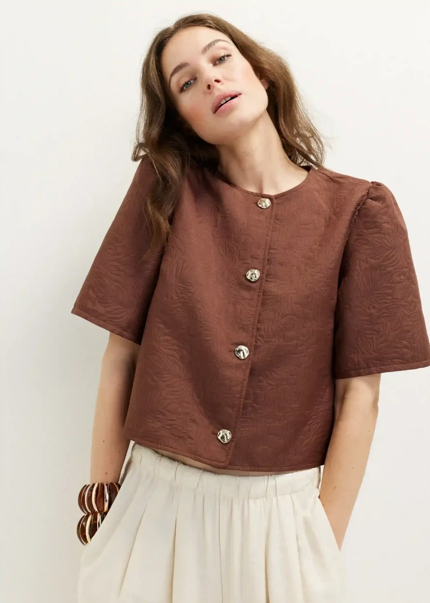 Picture of Blouse with jacquard details