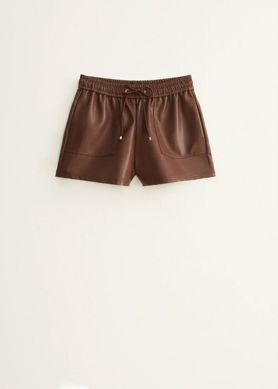 Picture of Faux Leather Mini Shorts