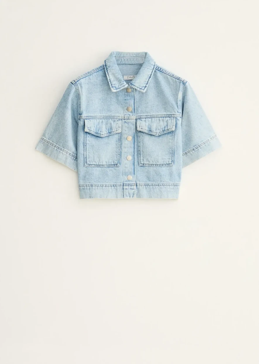 Picture of Cropped denim blouse