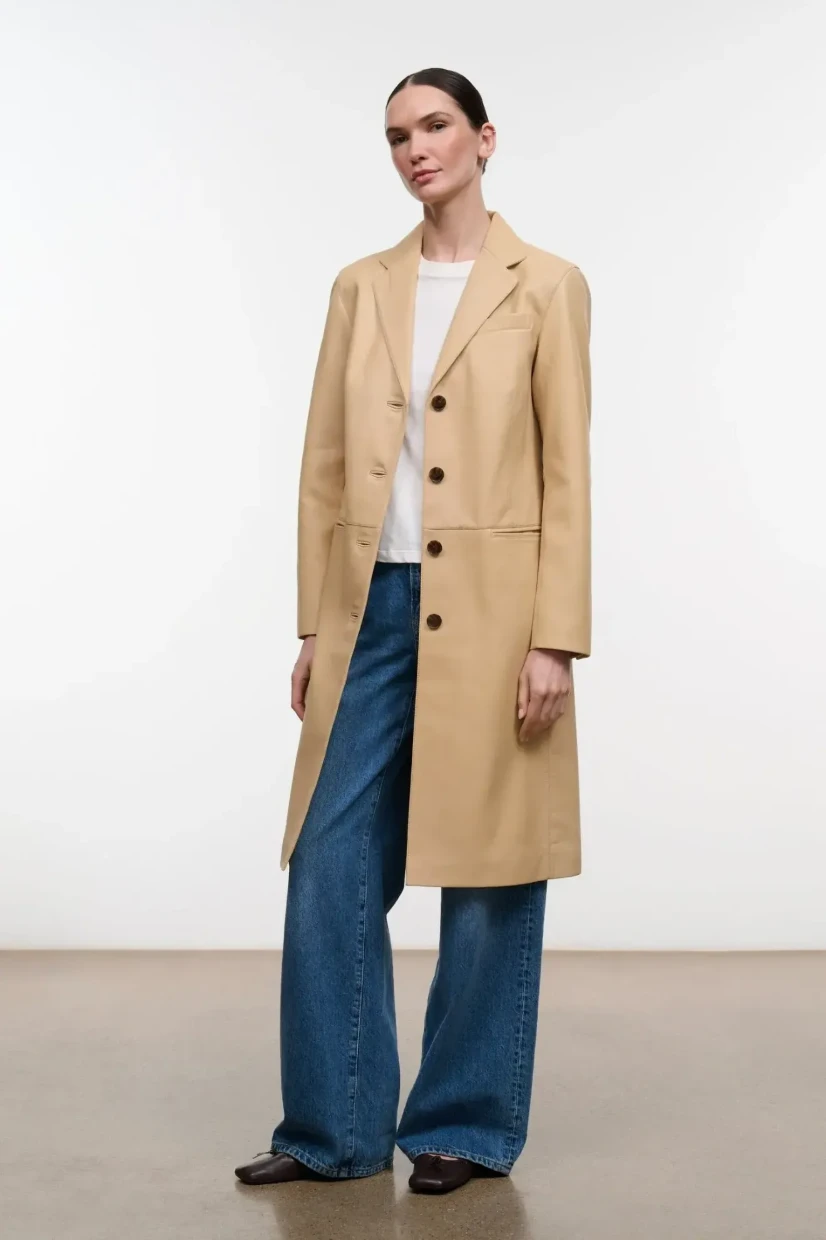Picture of Leather Longline Coat